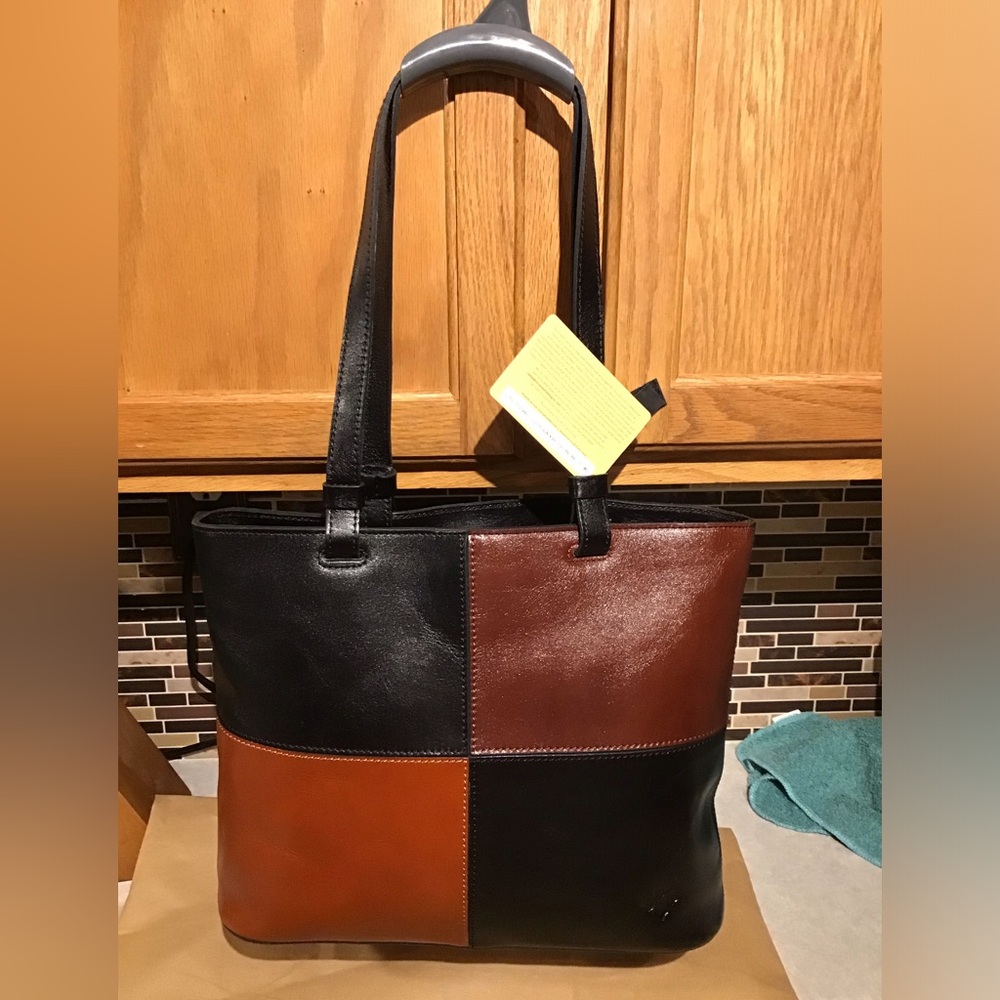 Patricia Nash Tote Bag Colorblock Danville Handbag black / brown